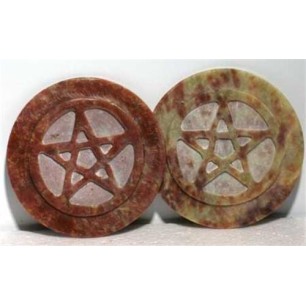 Soapstone Altar Tile: Pentagram Soapstone Altar Tile: Pentagram