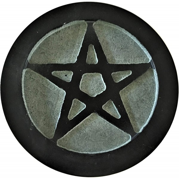 Soapstone Altar Tile: Pentagram, Lg
