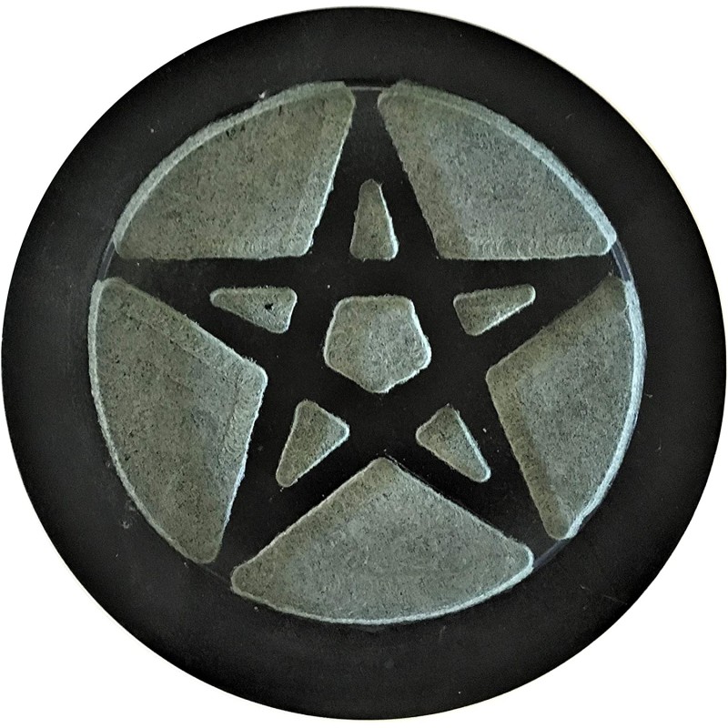Soapstone Altar Tile: Pentagram, Lg Soapstone Altar Tile: Pentagram, Lg