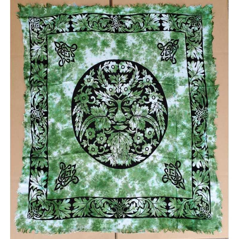 Homme vert & feuilles de chêne Tissu d’autel Homme vert & feuilles de chêne Tissu d’autel
