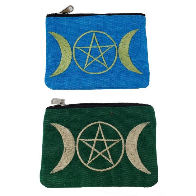 Triple Moon Pentacle Coin Pouch Triple Moon Pentacle Coin Pouch