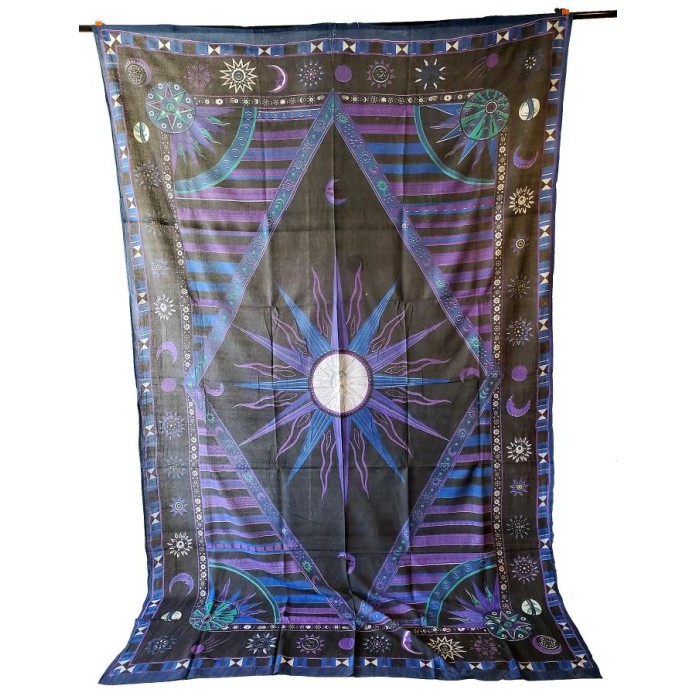 Tapestry: Blue Celestial Sun Tapestry: Blue Celestial Sun