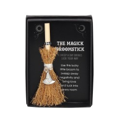 Mini Witch Broomstick With Hat Charm