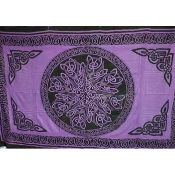 Tapestry: Celtic Mandala, Purple & Black Tapestry: Celtic Mandala, Purple & Black