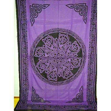 Tapestry: Celtic Mandala, Purple & Black Tapestry: Celtic Mandala, Purple & Black