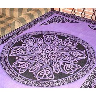 Tapestry: Celtic Mandala, Purple & Black Tapestry: Celtic Mandala, Purple & Black