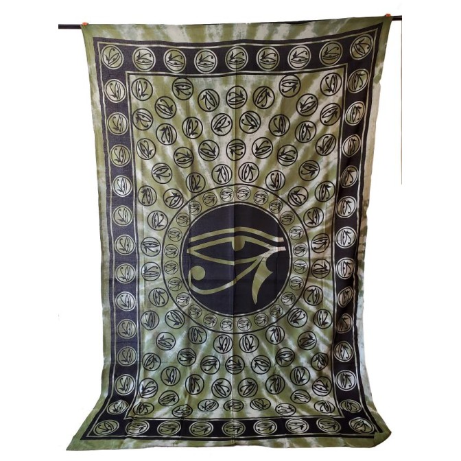 Tapestry: Egyptian Eye, Green Tapestry: Egyptian Eye, Green