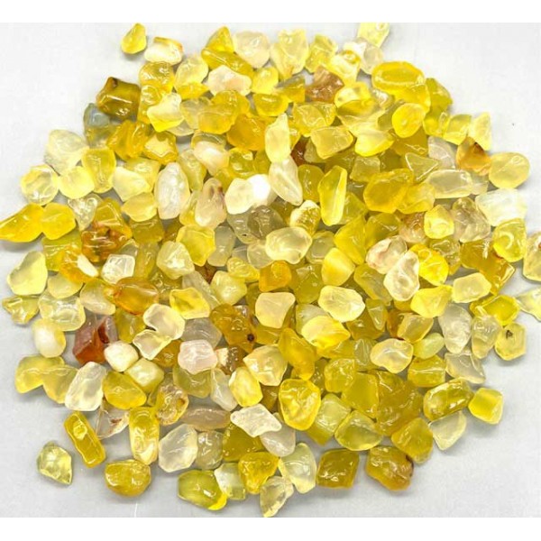 Yellow Agate Chip Stones, 1 oz