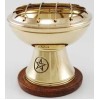 Brûleur d’encens au charbon de bois en laiton, Pentacle Brûleur d’encens au charbon de bois en laiton, Pentacle
