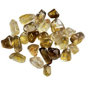 Ensemble de runes en cristal de citrine