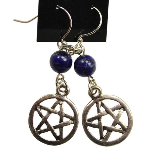 Boucles d’oreilles Lapis Pentacle Boucles d’oreilles Lapis Pentacle