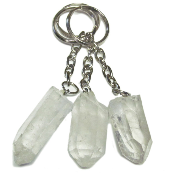 Porte-clés en cristal de quartz