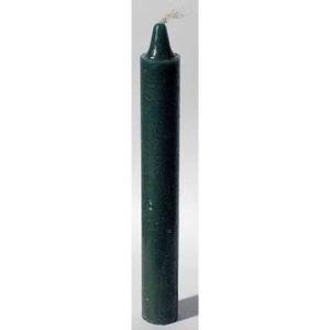 Green 6 Taper Candle