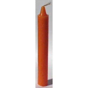 Bougie conique orange 6 