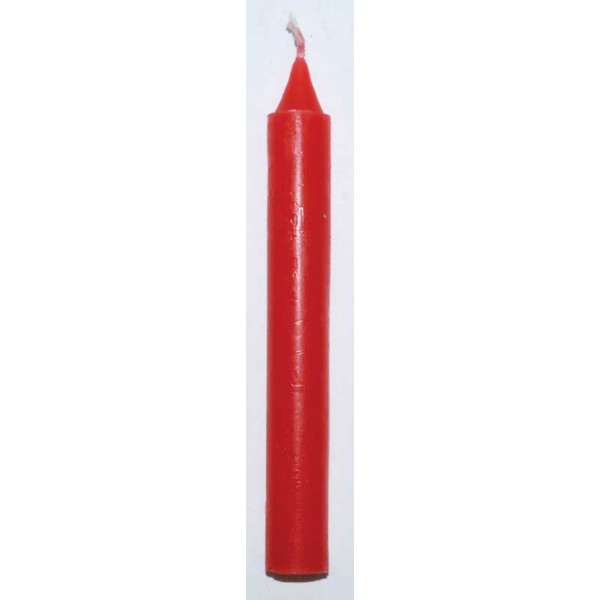 Red 6 Taper Candle