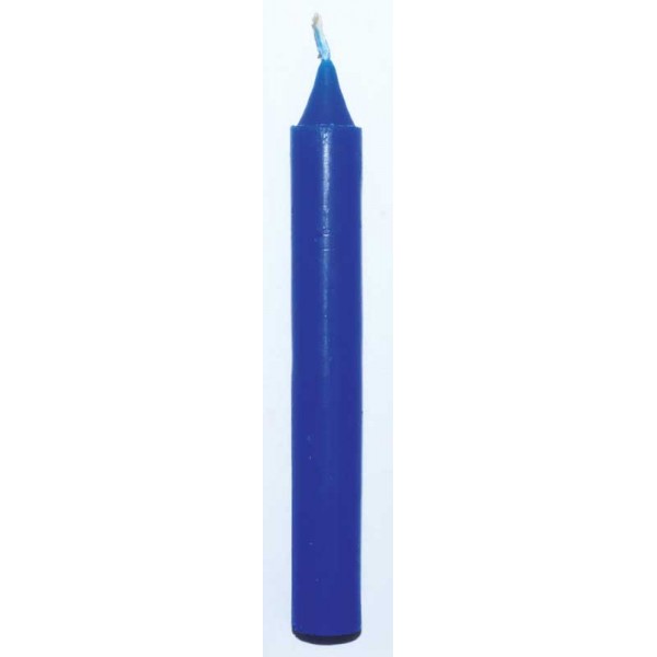 Blue 6 Taper Candle