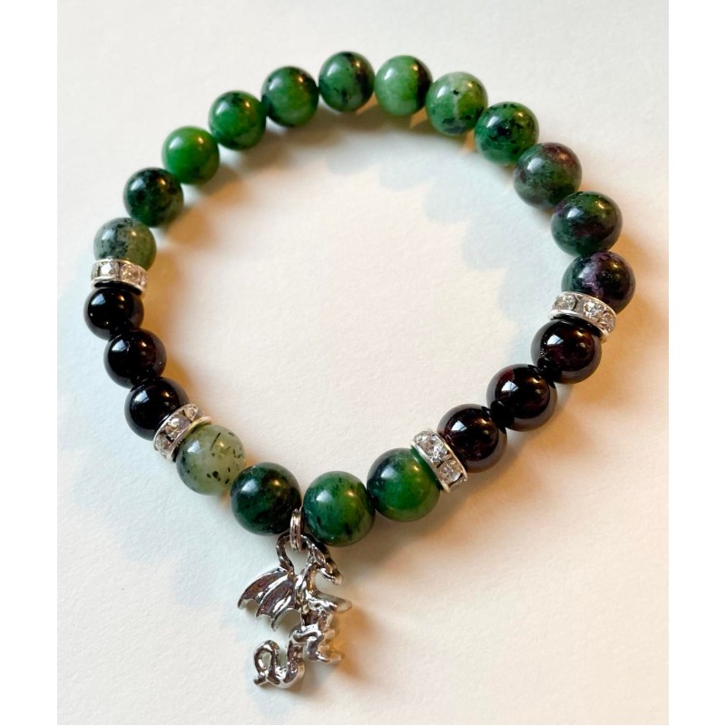 Ruby Zoisite & Garnet Dragon Bracelet Ruby Zoisite & Garnet Dragon Bracelet