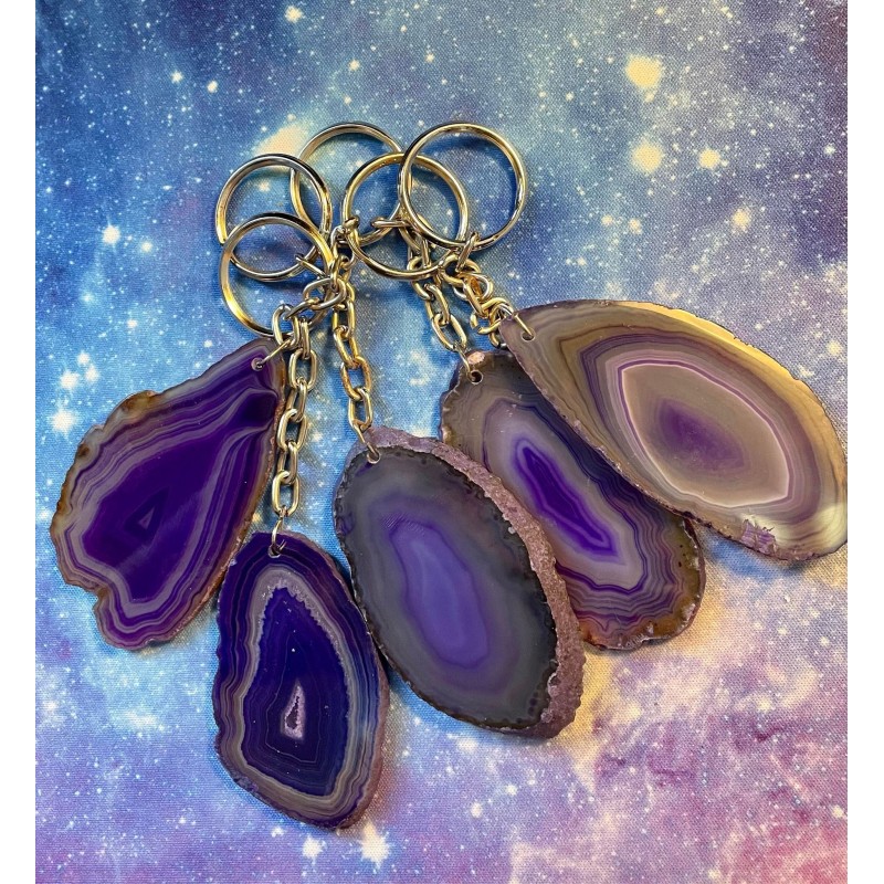 Keychain: Agate Slice