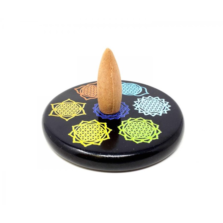 Tuile de chakra d’agate noire Tuile de chakra d’agate noire