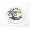 Tree Of Life Pentacle Altar Tile, Selenite Tree Of Life Pentacle Altar Tile, Selenite