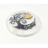 Tree Of Life Pentacle Altar Tile, Selenite Tree Of Life Pentacle Altar Tile, Selenite