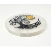 Tree Of Life Pentacle Altar Tile, Selenite Tree Of Life Pentacle Altar Tile, Selenite