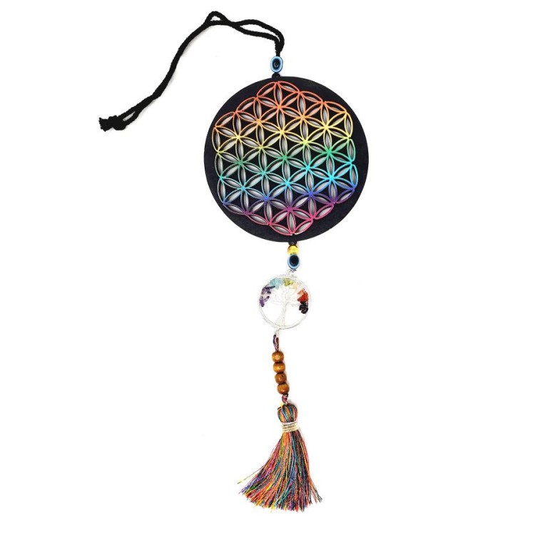 Flower of Life w/Tree of Life Hanging Flower of Life w/Tree of Life Hanging