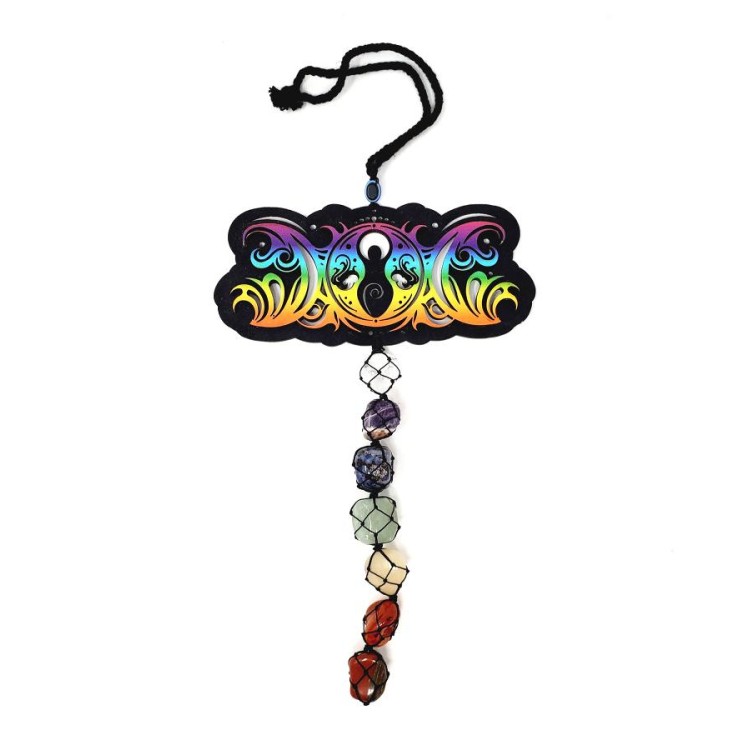 Triple Moon Goddess & Gems Hanging Triple Moon Goddess & Gems Hanging