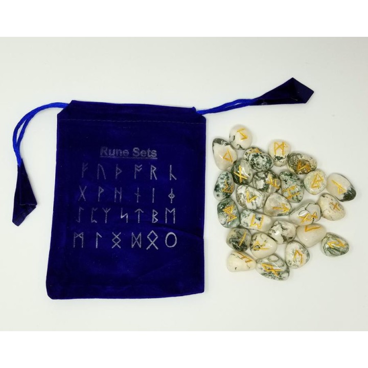 Ensemble de runes d’agate d’arbre Ensemble de runes d’agate d’arbre