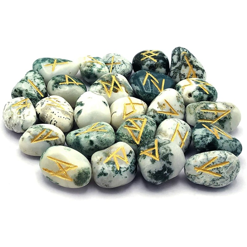 Ensemble de runes d’agate d’arbre Ensemble de runes d’agate d’arbre
