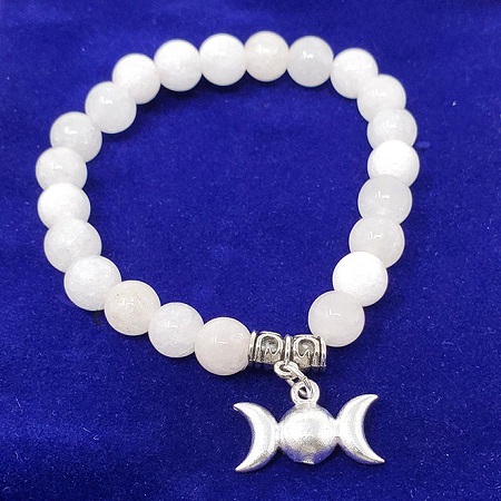 Bracelet Triple Lune Agate Blanche Bracelet Triple Lune Agate Blanche