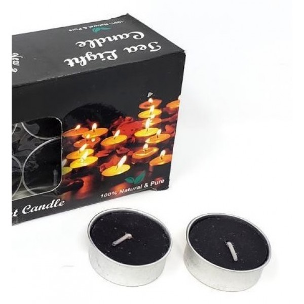 Tealight Candle: Black, Unscented