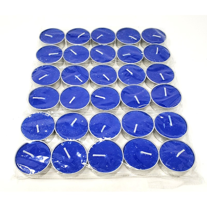 Tealight Candle: Blue, Unscented Tealight Candle: Blue, Unscented