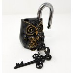 Mystical Owl Antique Lock and Key