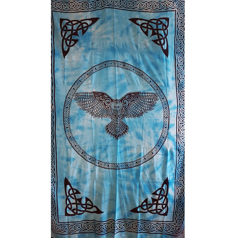 Blue Celtic Owl Tapestry Blue Celtic Owl Tapestry
