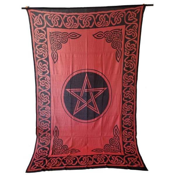 Red Pentacle Tapestry