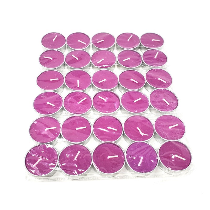 Tealight Candle: Pink, Unscented Tealight Candle: Pink, Unscented