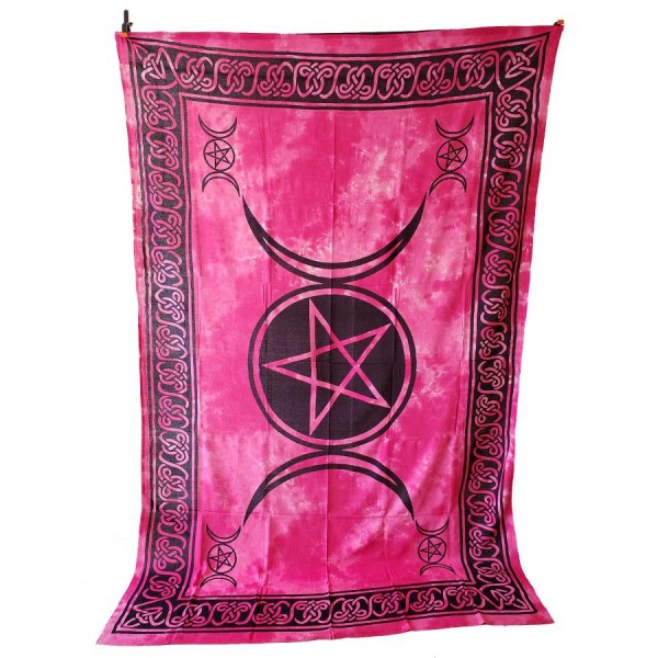 Rose Red Pentacle Tapestry