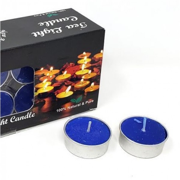 Tealight Candle: Blue, Unscented