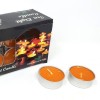 Tealight Candle: Orange, Unscented Tealight Candle: Orange, Unscented