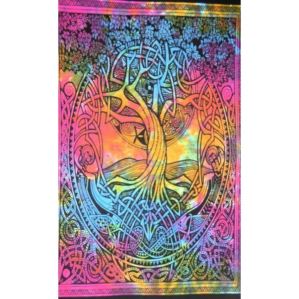 Tree Of Life Tapestry, Tie Dye