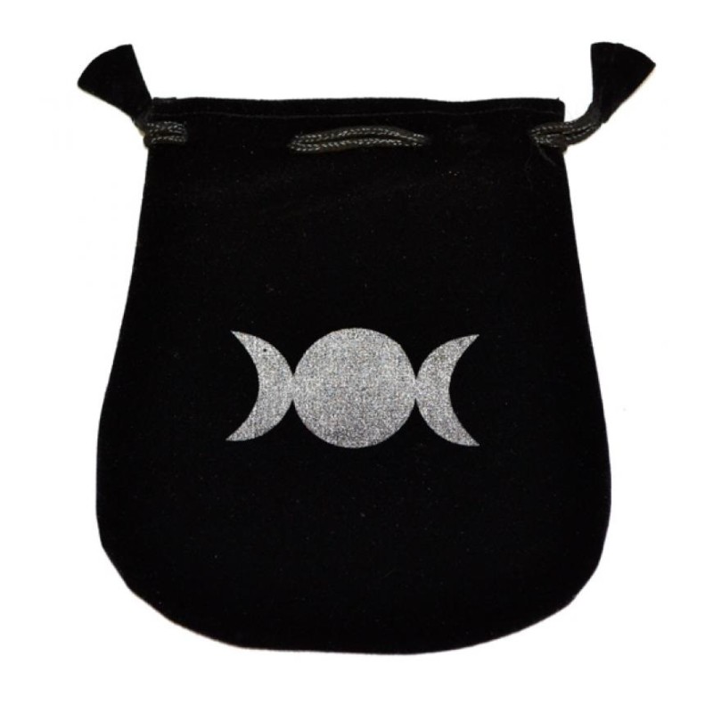 Pochette triple lune en velours Pochette triple lune en velours