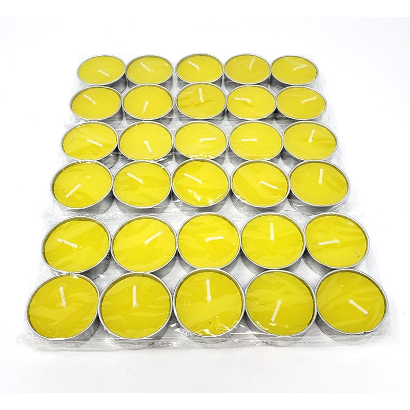 Bougie Tealight: Jaune, Non parfumée Bougie Tealight: Jaune, Non parfumée