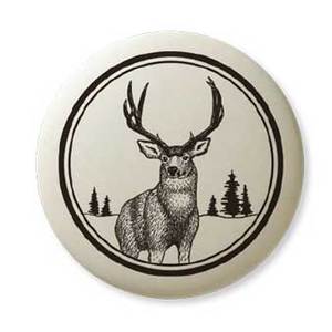 Pendentif totem en poterie: cerf mulet Pendentif totem en poterie: cerf mulet