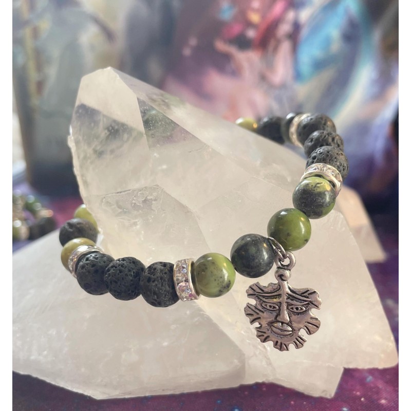 Chrysoprase & Lava Greenman Bracelet Chrysoprase & Lava Greenman Bracelet