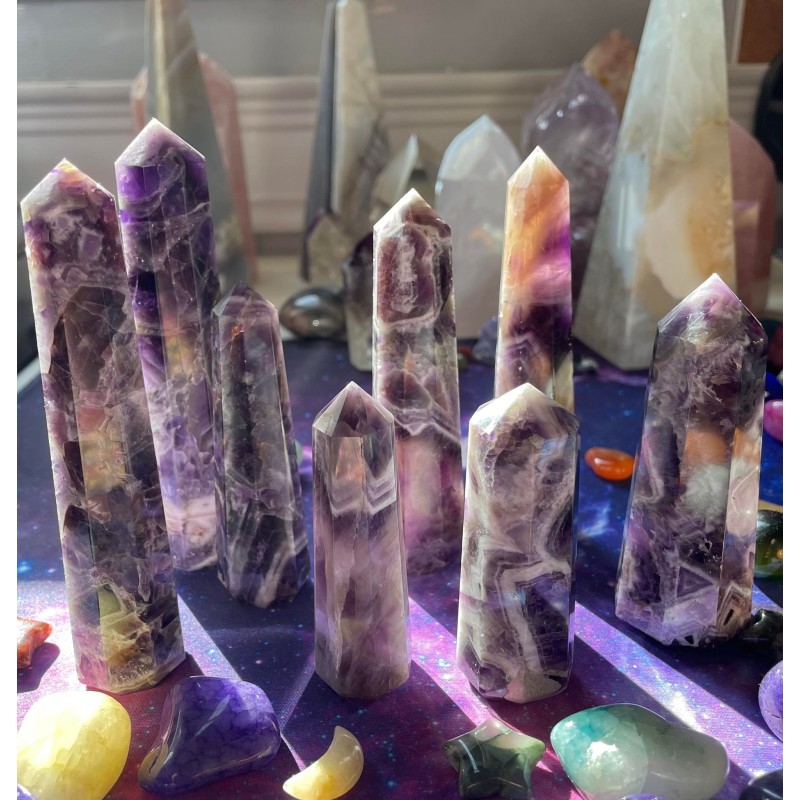 Chevron Amethyst Crystal Point ~ Nourrir l’énergie Chevron Amethyst Crystal Point ~ Nourrir l’énergie