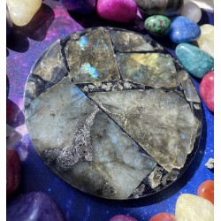 Labradorite Mosaic Charging Plate B ~ For Aura Protection
