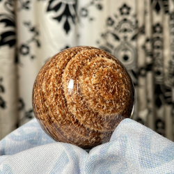 Brown Aragonite Sphere A ~ Authenticity