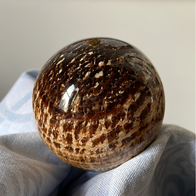 Brown Aragonite Sphere B ~ Authenticity Brown Aragonite Sphere B ~ Authenticity