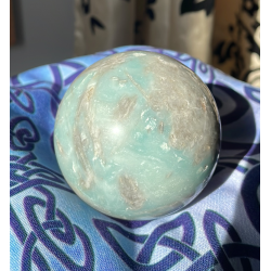 Caribbean Blue Calcite Sphere ~ Psychic Abilities, Water Element